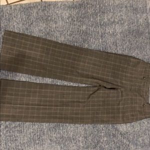 Ann Taylor factory grey checkered work trousers